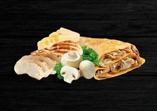 Великий млинець з курочкою та грибочками (240г)