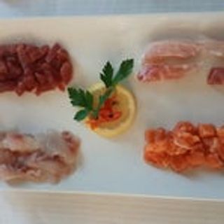 Tartare di tonno, salmone, branzino e orata