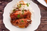 PUZZLE STEAMED RICE WITH SAUCED BIG TURKEY
