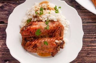PUZZLE STEAMED RICE WITH SAUCED BIG TURKEY