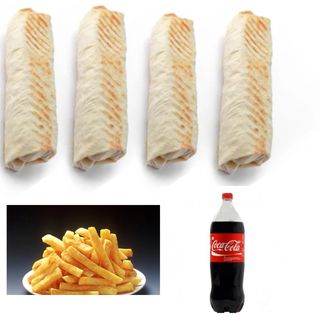 Menú 4 Durum (XXL) Patatas Fritas y cola 2l 
