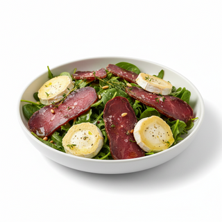 Ensalada Templada De Cecina Y Queso De Cabra (Ración)
