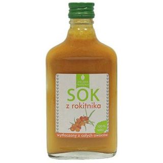 Sok 100% z rokitnika wytłoczony z całych owoców 200ml Zielona tłocznia