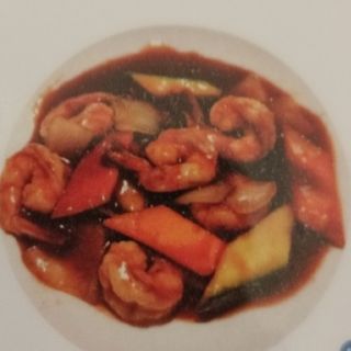 101. Gambas can salsa ostras