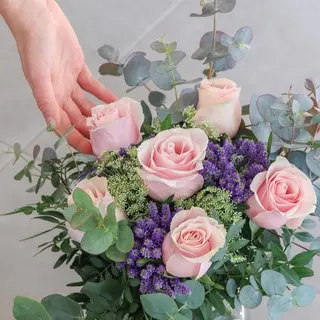 Ramo de 6 rosas rosas · Hedy Lamarr