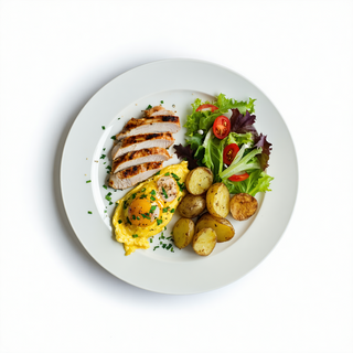 95. Plato Combinado Con Pechuga De Pollo