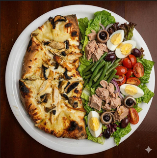 Half Salad Half Pizza