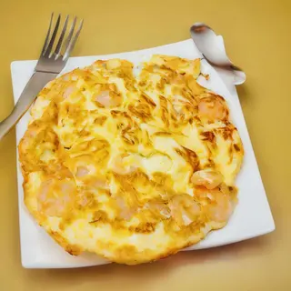 41. Huevos revueltos con gambas