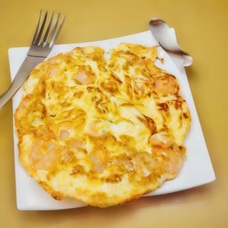 41. Huevos revueltos con gambas