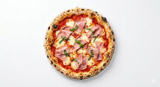 Pizza Mediana De Jamón Y Queso (25 Cm.)