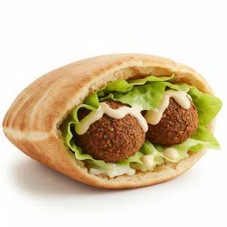 Falafel con pan pita