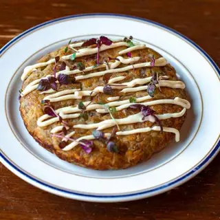 Tortilla de Berenjena y Cebolla Morada Confitada