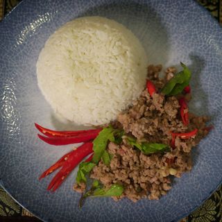 Khao + Phad Kaphrao Mu