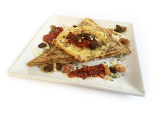 Crep con queso, sobrasada y frutos secos