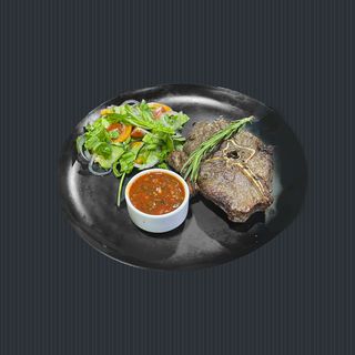 Стейк на мангале баранина