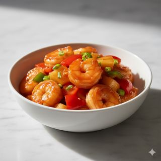 Gambas Con Salsa Agridulce