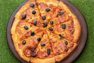 Ham And Mushroom Pizza