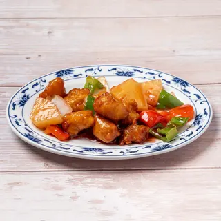 Pollo rebozadas en salsa agridulce