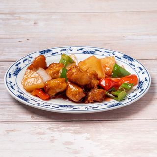 Pollo rebozadas en salsa agridulce