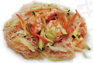 181. Spaghetti di soia con gamberetti