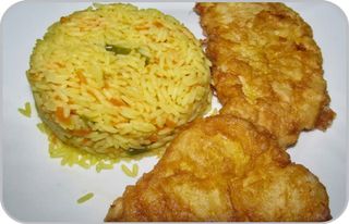 Filetes de Pesca com Arroz de Legumes