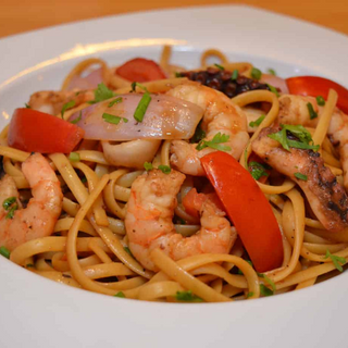 Tallarín Saltado De Gambas