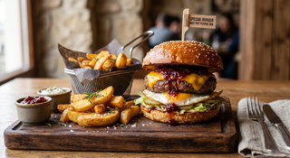 NOU Special burger beef hot pepper jam