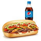 Chicken Fajita Sandwich + pepsi