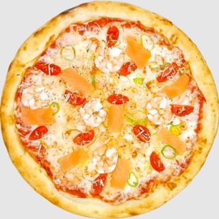 Піца з лососем та креветкою 32см (550г)