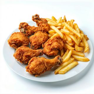 6 Piezas De Pollo Con 4 Alitas Y 2 Patatas