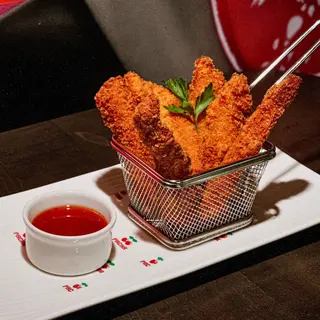 Fingers de pollo con salsa agridulce