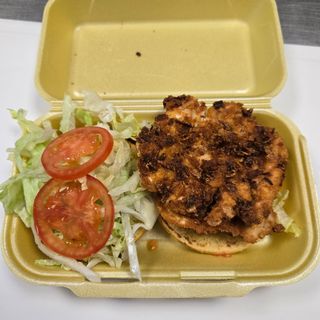 Hamburguesa De Pollo Empanado Doble