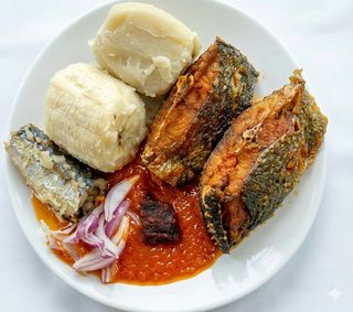 Dôkounou au poisson