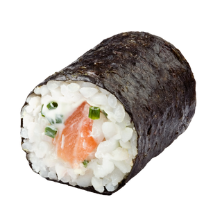 Maki de salmón queso y cebollino