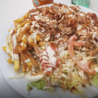 Plato kebab de pollo