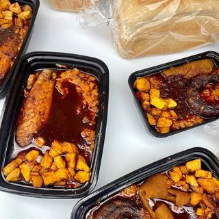 Ewa Agoyin + Turkey + Plantain