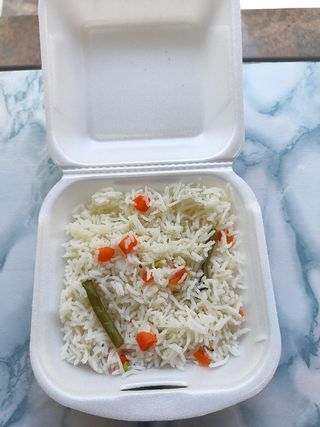 Riso bianco con verdure