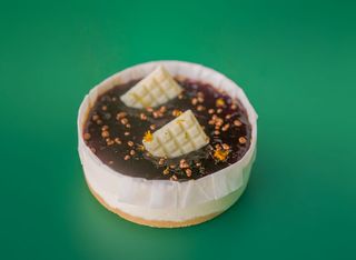 Redonda Queso Mascarpone Y Mermelada Cereza