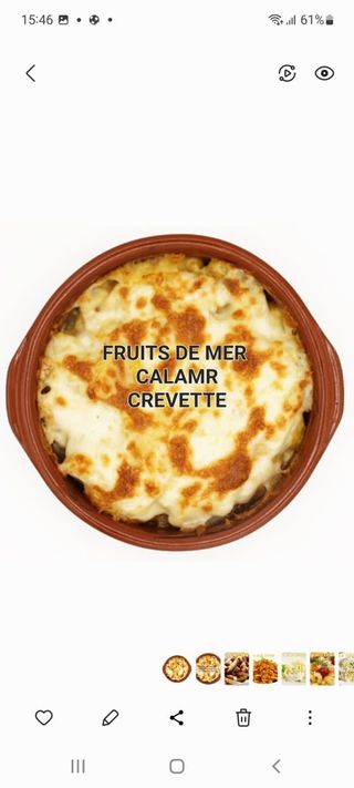 Pasticcio Crevettes Calamar  