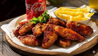 Menú alitas de pollo (300 g.)