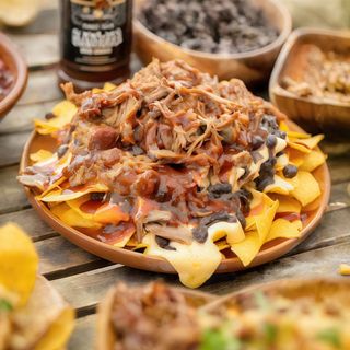 Nachos Con Pulled Pork Barbacoa