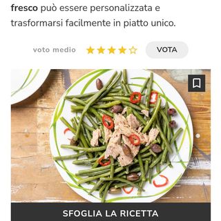 Insalata di fagiolini e tonno e pomodorini