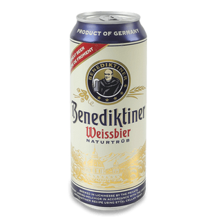 Пиво Benediktiner Weissbier світле нефільтроване з/б (0,5л)