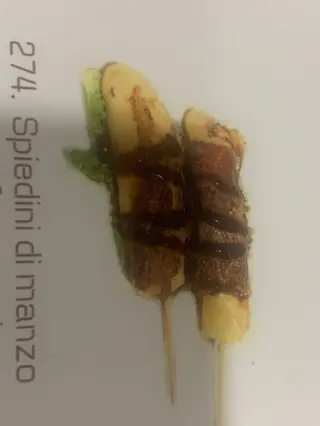 274.Spiedini di manzo con formaggio