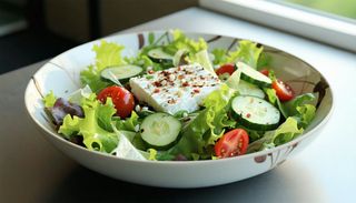 Sałatka z serem kozim