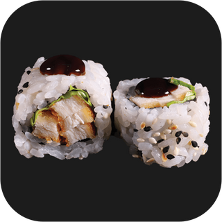 109.Sushi con pollo teriyaki (4pz)
