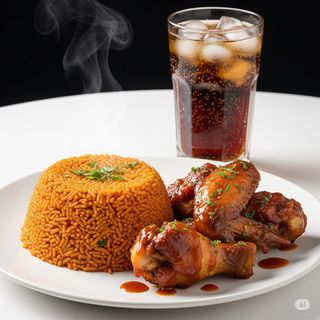 Jollof & Wings Combo + Soda
