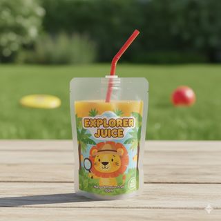 Детски сок със сламка