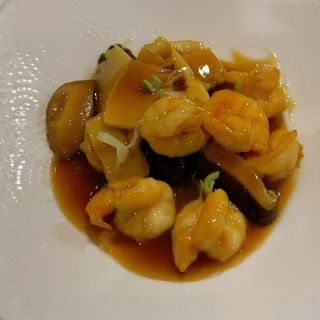 103. Gamberi funghi e bamboo