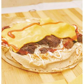 Suya Shawarma with 2 Sausages